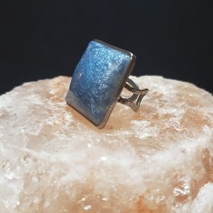 Blue Crackle Statement Ring. S.W. Creative Designs